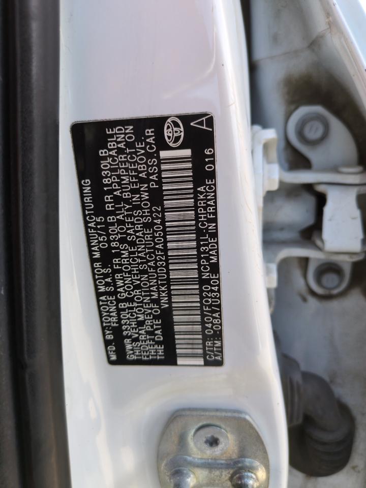 2015 Toyota Yaris VIN VNKKTUD32FA050422 photo 12
