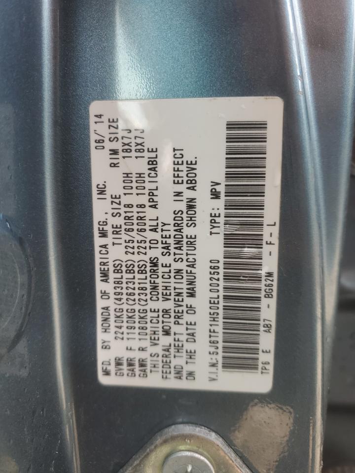 2014 Honda Crosstour VIN 5J6TF1H50EL002560 photo 12