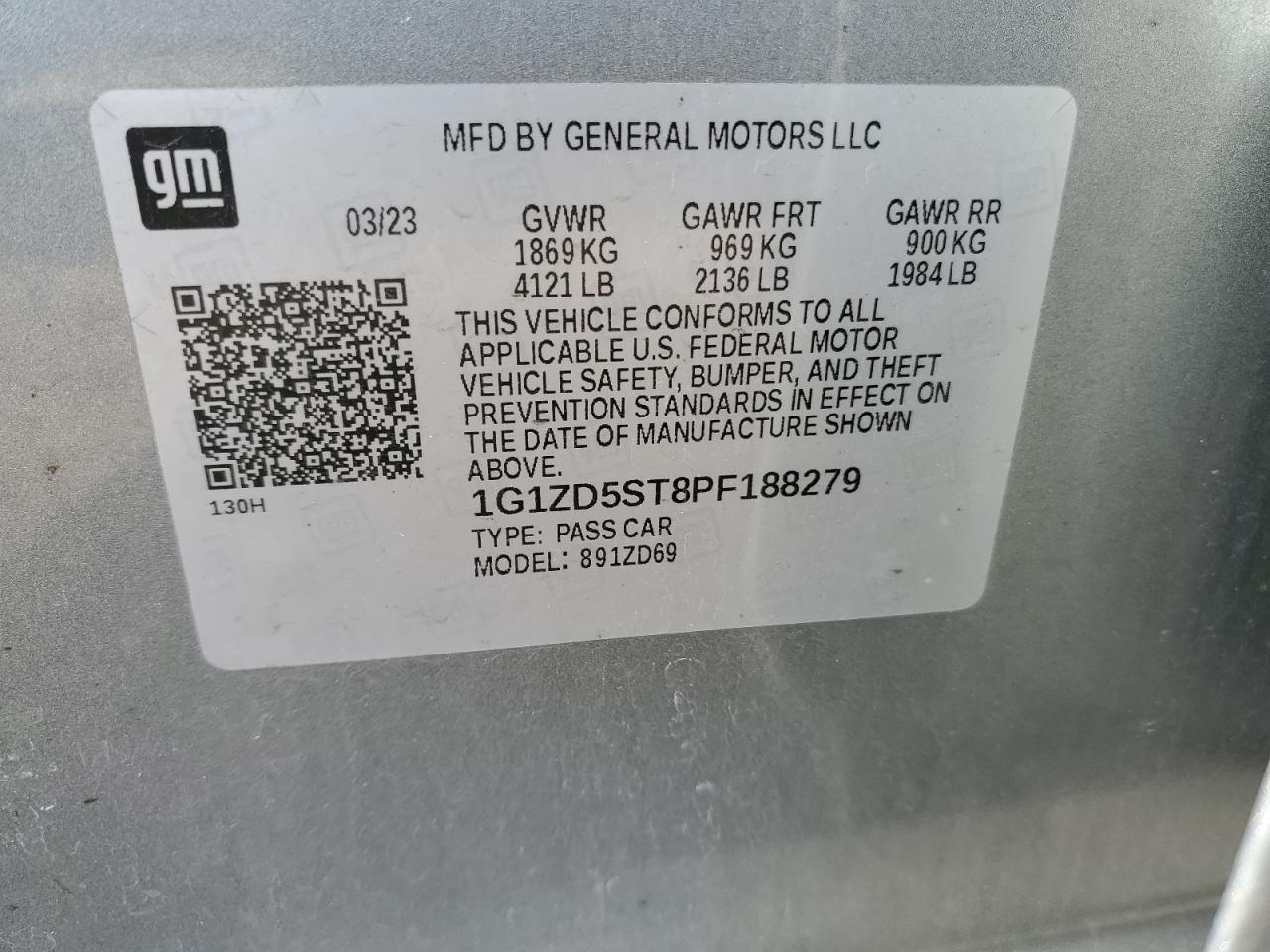 2023 Chevrolet Malibu VIN 1G1ZD5ST8PF188279 photo 12