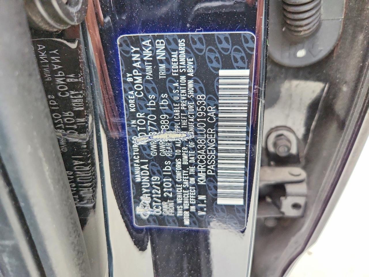 2020 Hyundai Venue VIN KMHRC8A38LU019538 photo 12