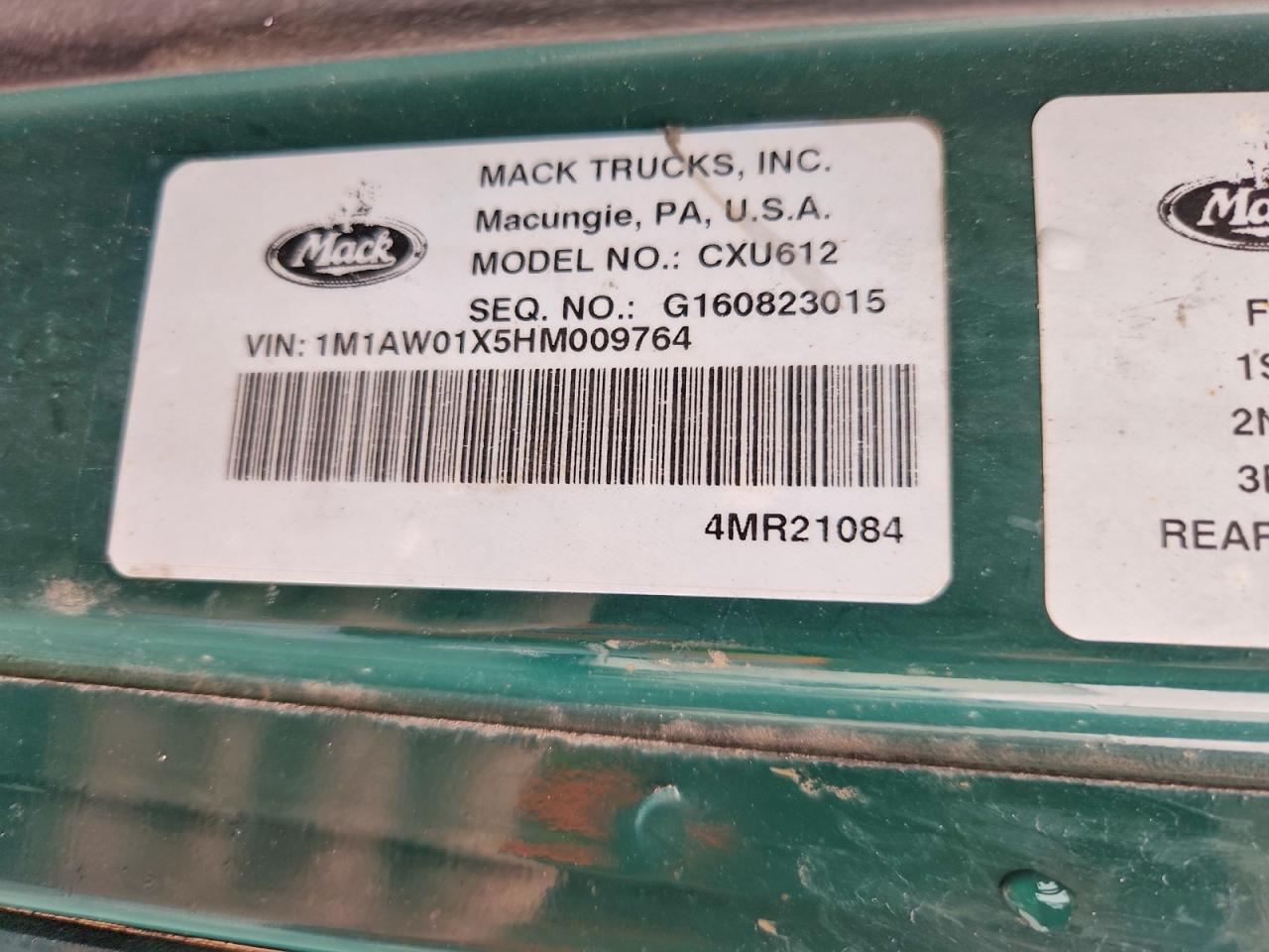 2017 MACK All other VIN 1M1AW01X5HM009764 photo 10