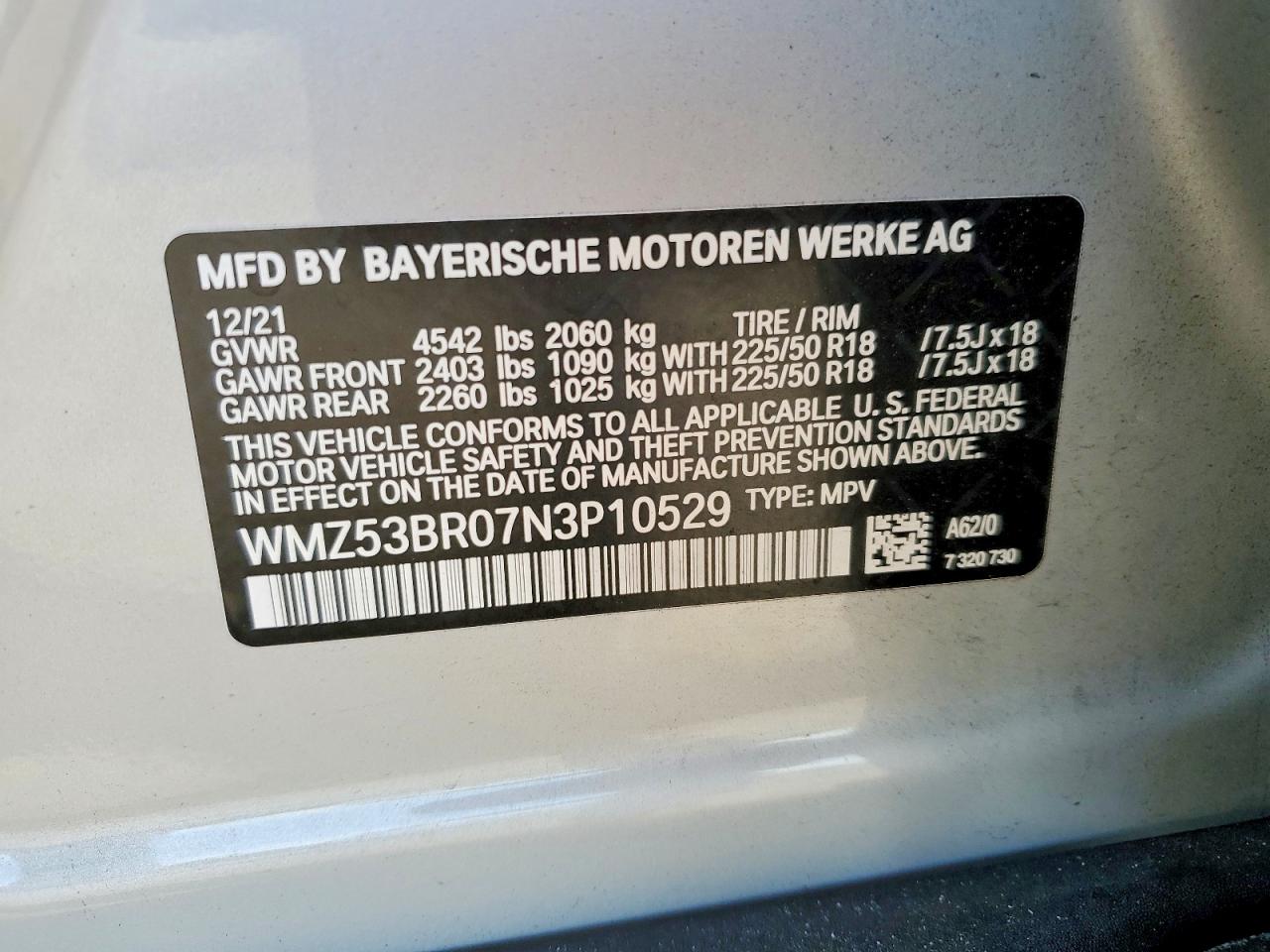 2022 Mini Cooper VIN WMZ53BR07N3P10529 photo 12