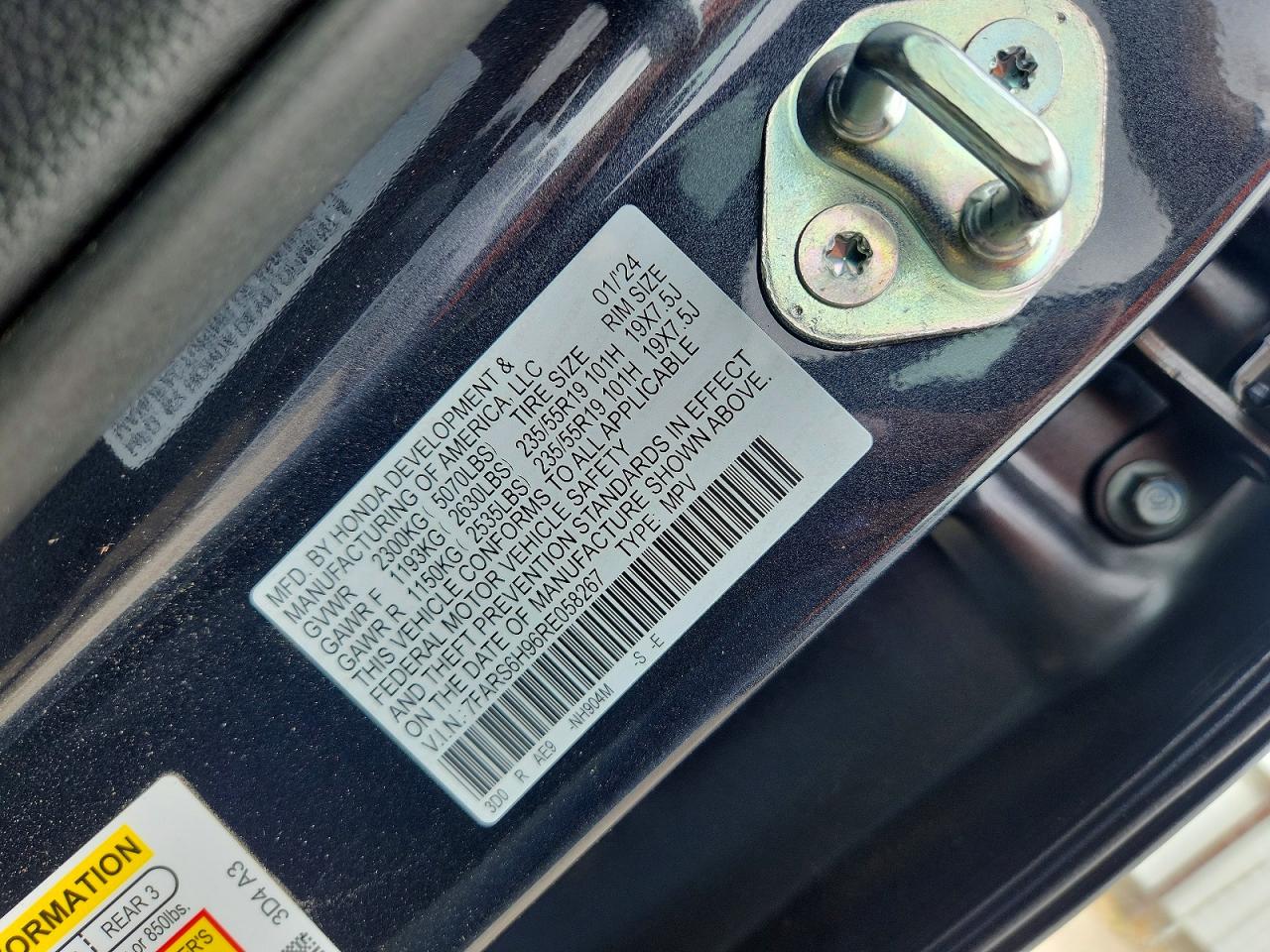2024 Honda Crv VIN 7FARS6H96RE058267 photo 12