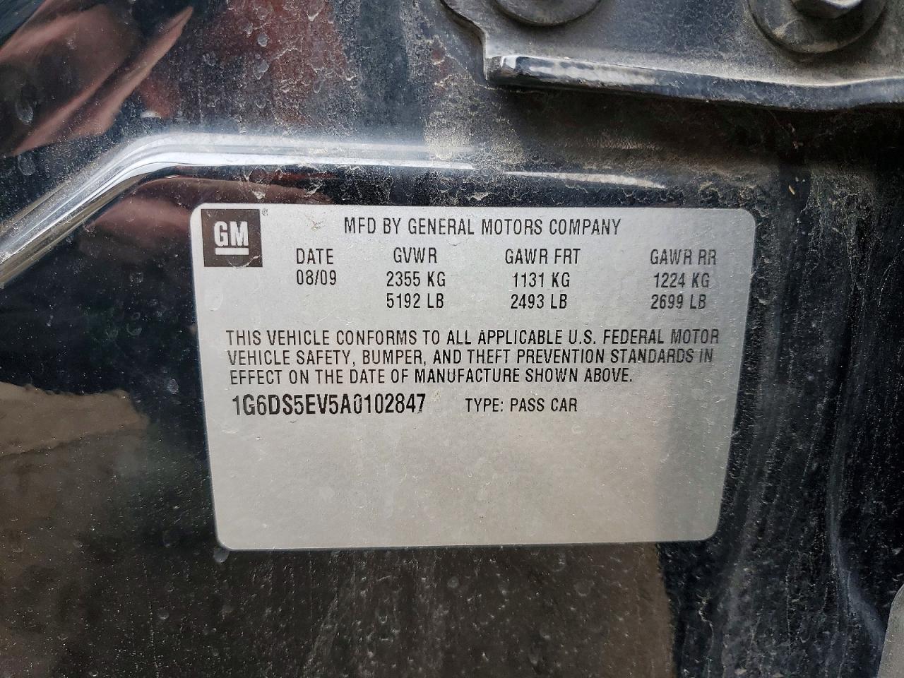2010 Cadillac Cts VIN 1G6DS5EV5A0102847 photo 12