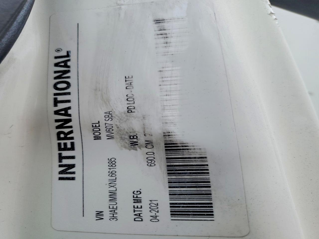 2022 International Mv607 VIN 3HAEUMMLXNL661885 photo 10