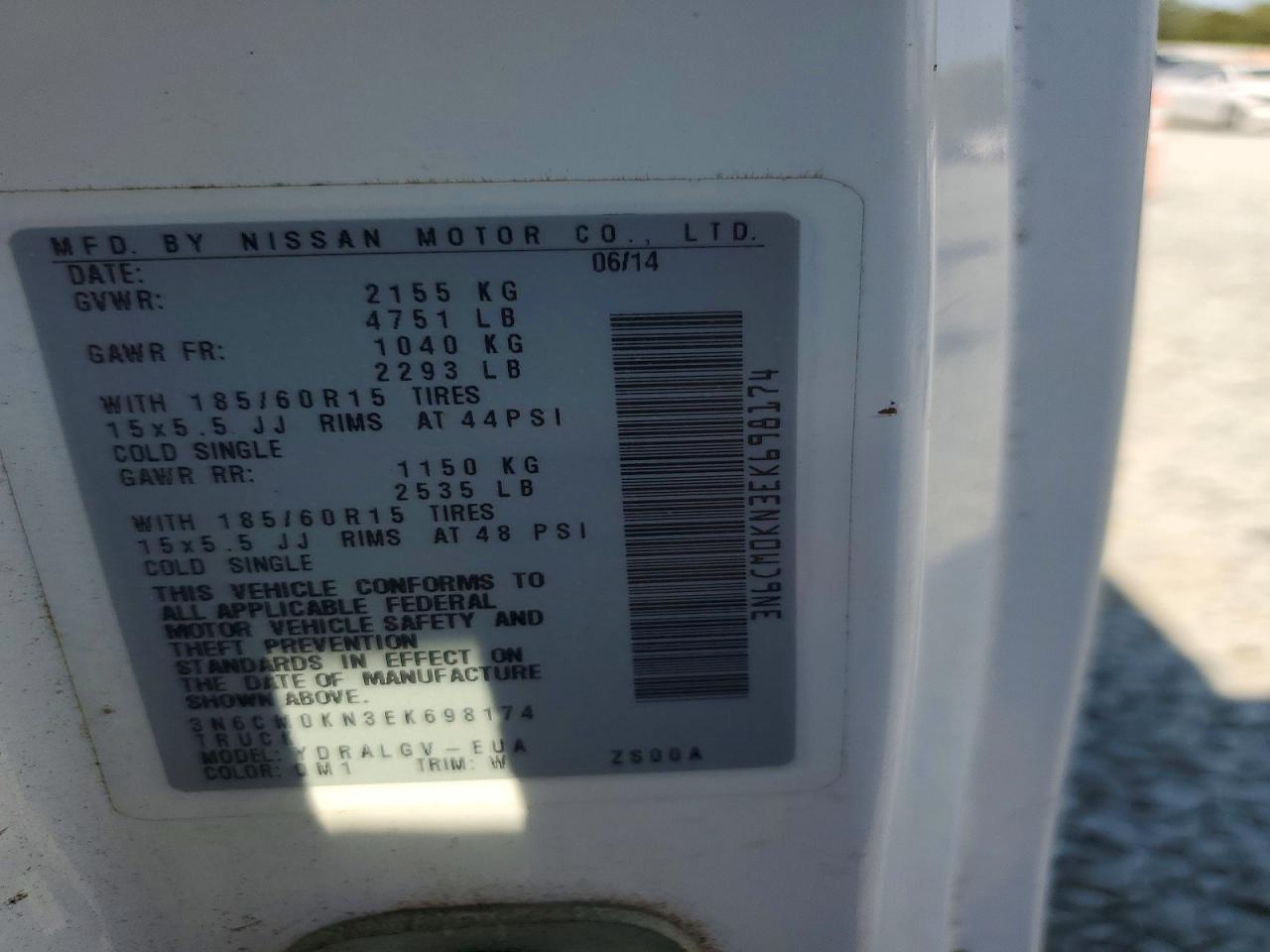 2014 Nissan Nv VIN 3N6CM0KN3EK698174 photo 12