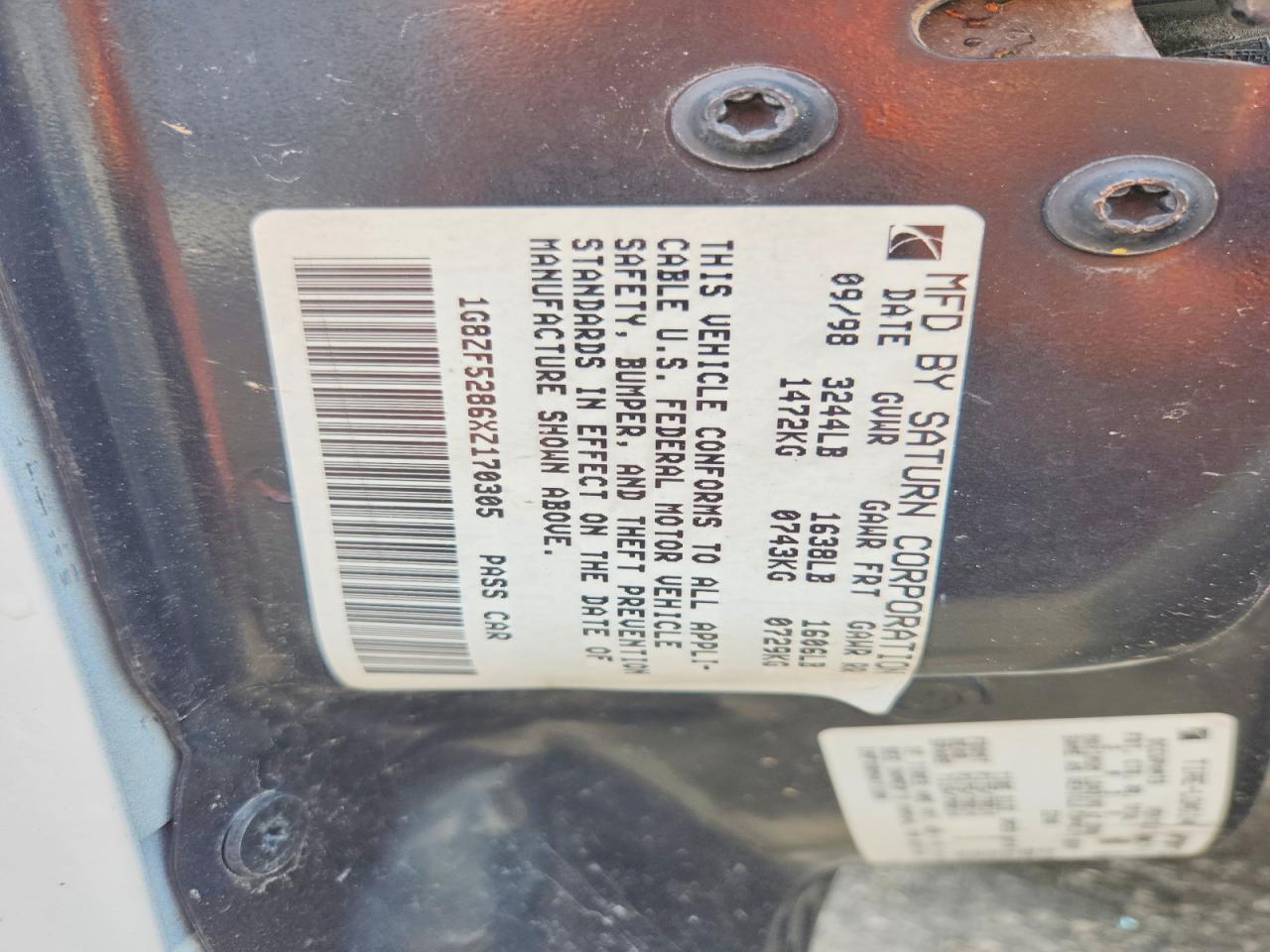 1999 SNOWEX Sl/sl1/sl2 VIN 1G8ZF5286XZ170305 photo 12