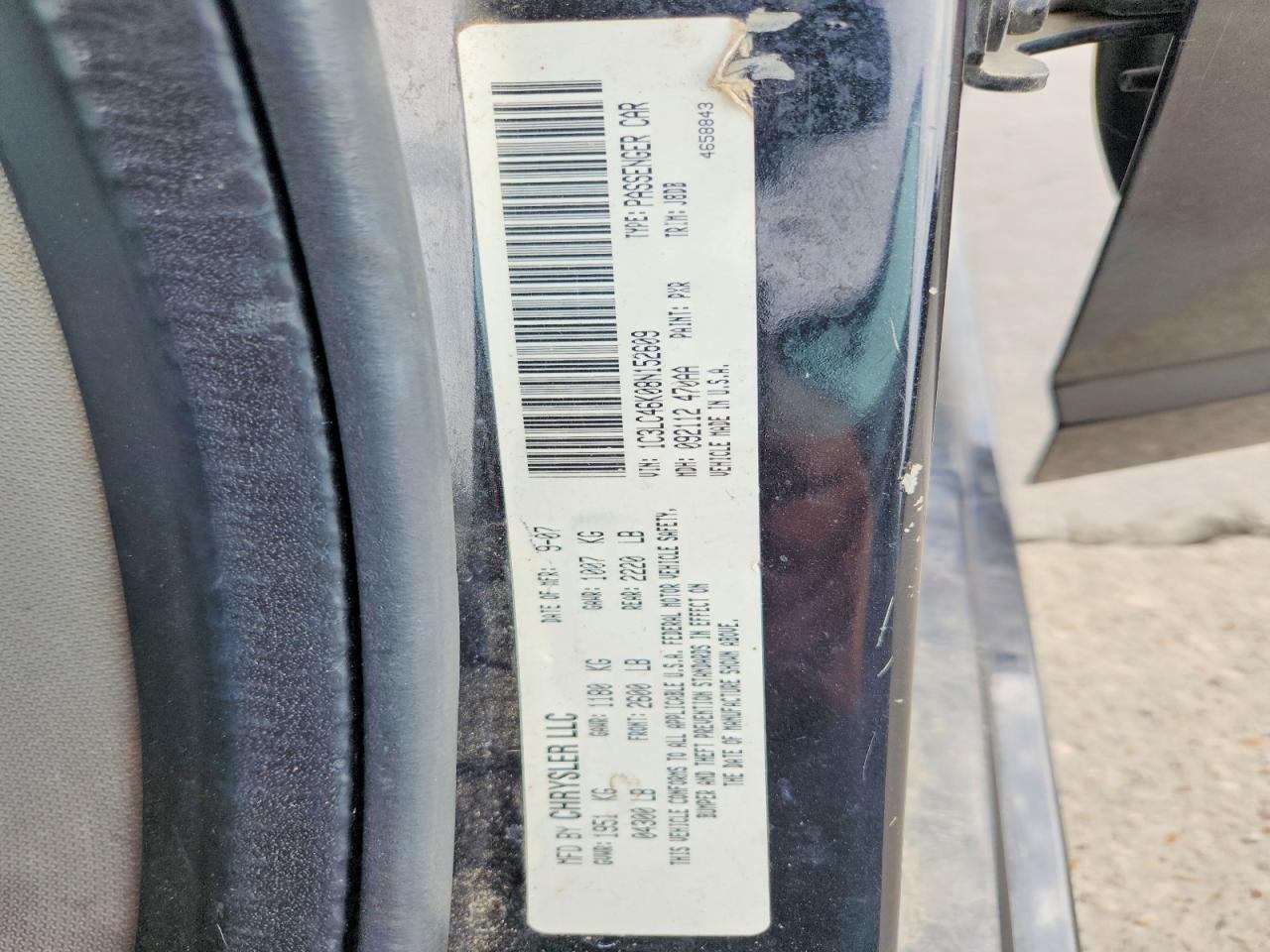 2008 Chrysler Sebring VIN 1C3LC46K08N152609 photo 12