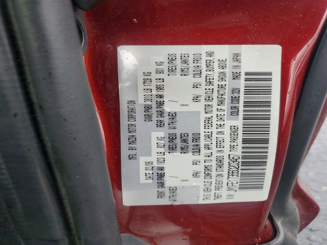 2006 Mazd Rx8 VIN JM1FE173660203467 photo 12