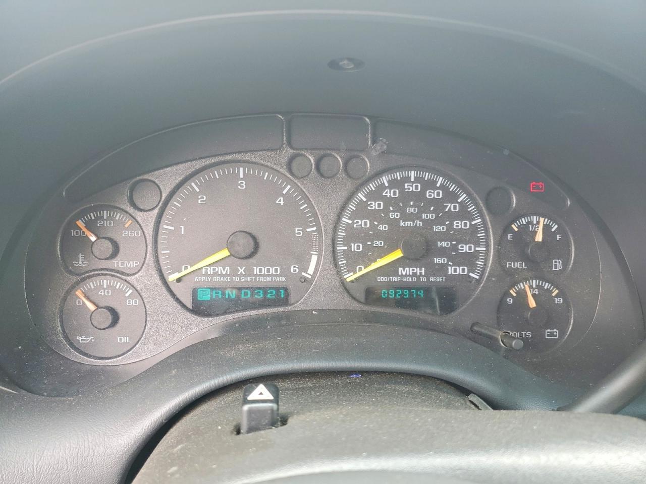 2001 Chevrolet Blazer VIN 1GNCS13W812184386 photo 9