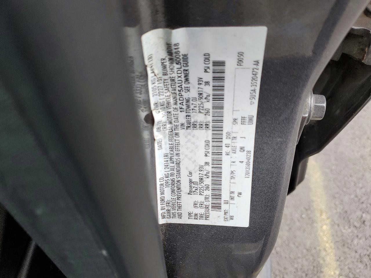 2013 FORD Cmax VIN 1FADP5AUXDL500818 photo 12