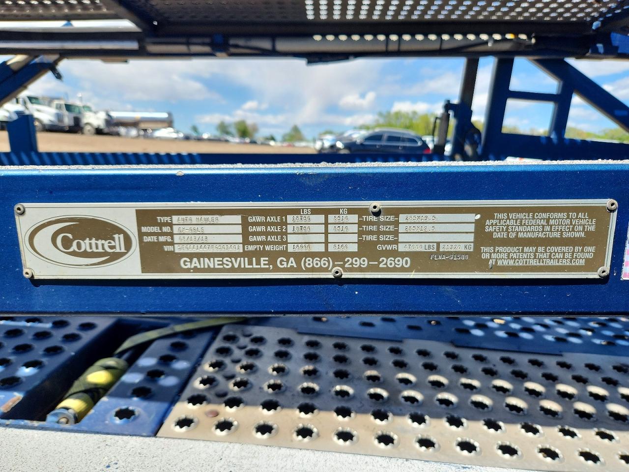 2014 COTTRELL Trailer VIN 5E0AA1447EG503401 photo 10