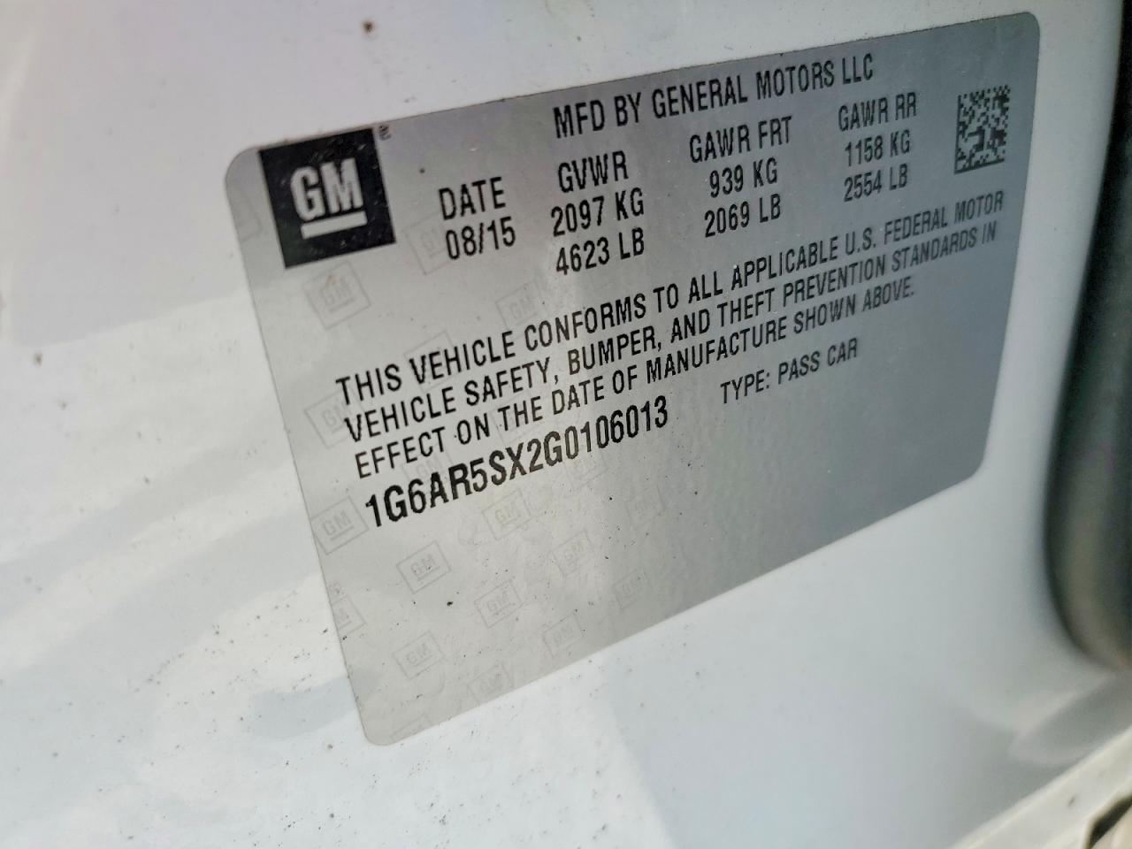 2016 Cadillac Cts VIN 1G6AR5SX2G0106013 photo 12