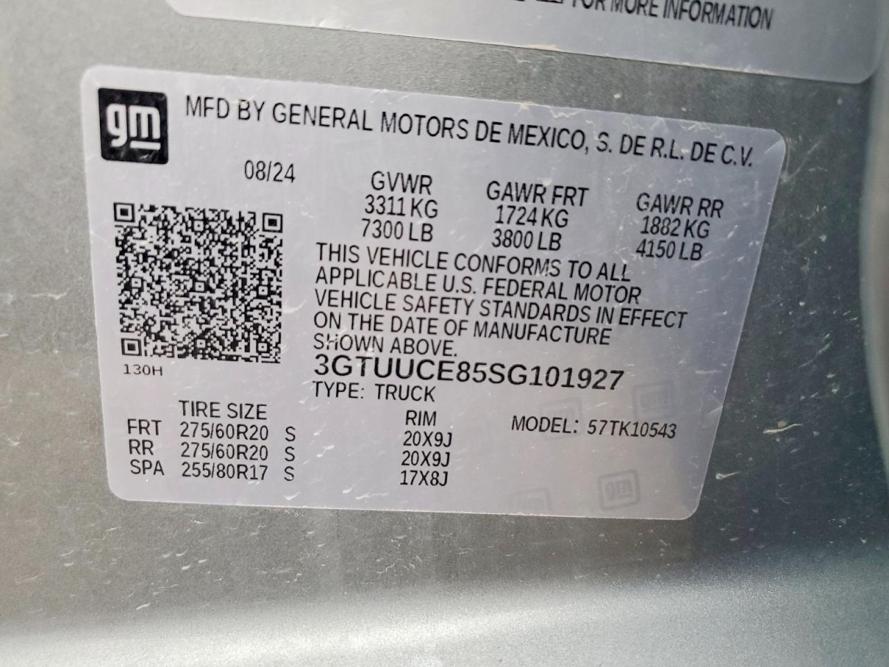 2025 GMC SIERRA VIN 3GTUUCE85SG101927 photo 12