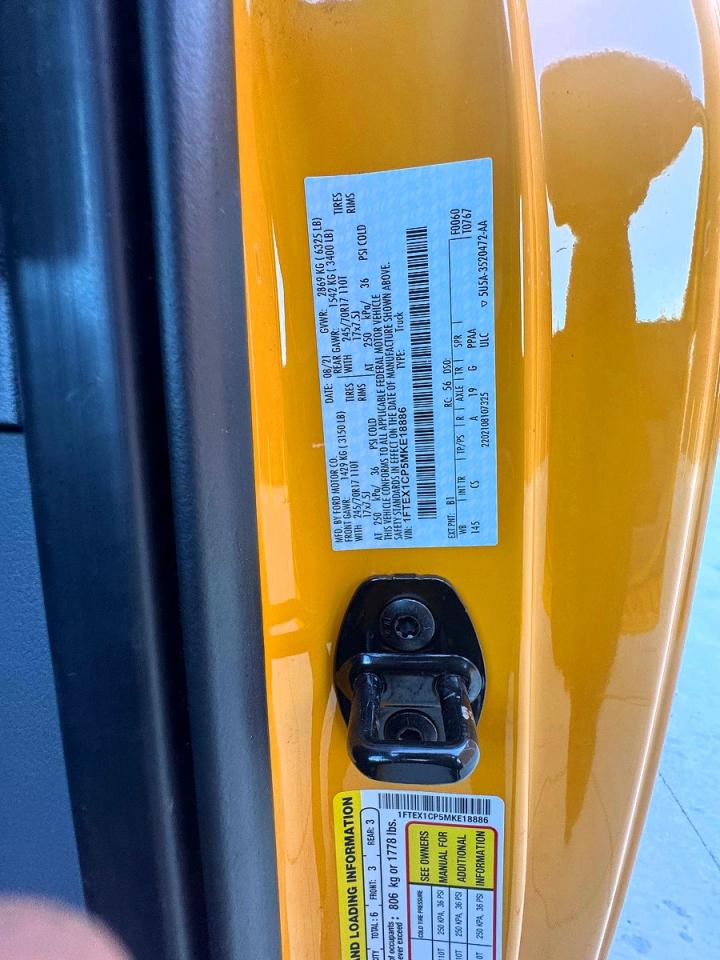 2021 Ford F150 VIN 1FTEX1CP5MKE18886 photo 10