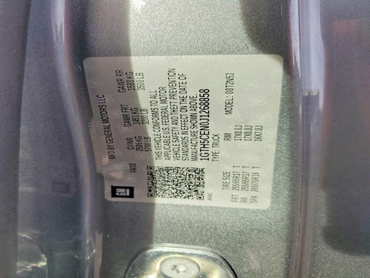 2018 GMC Canyon VIN 1GTH5CEN0J1268858 photo 12