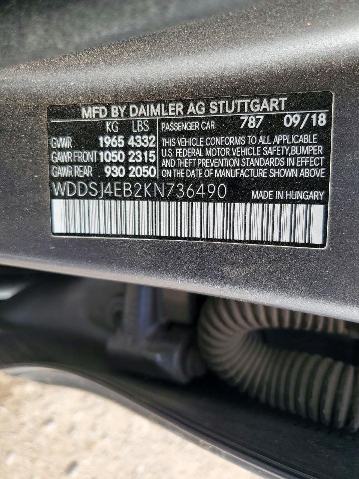 2019 Mercedes-Benz Cla-class VIN WDDSJ4EB2KN736490 photo 12