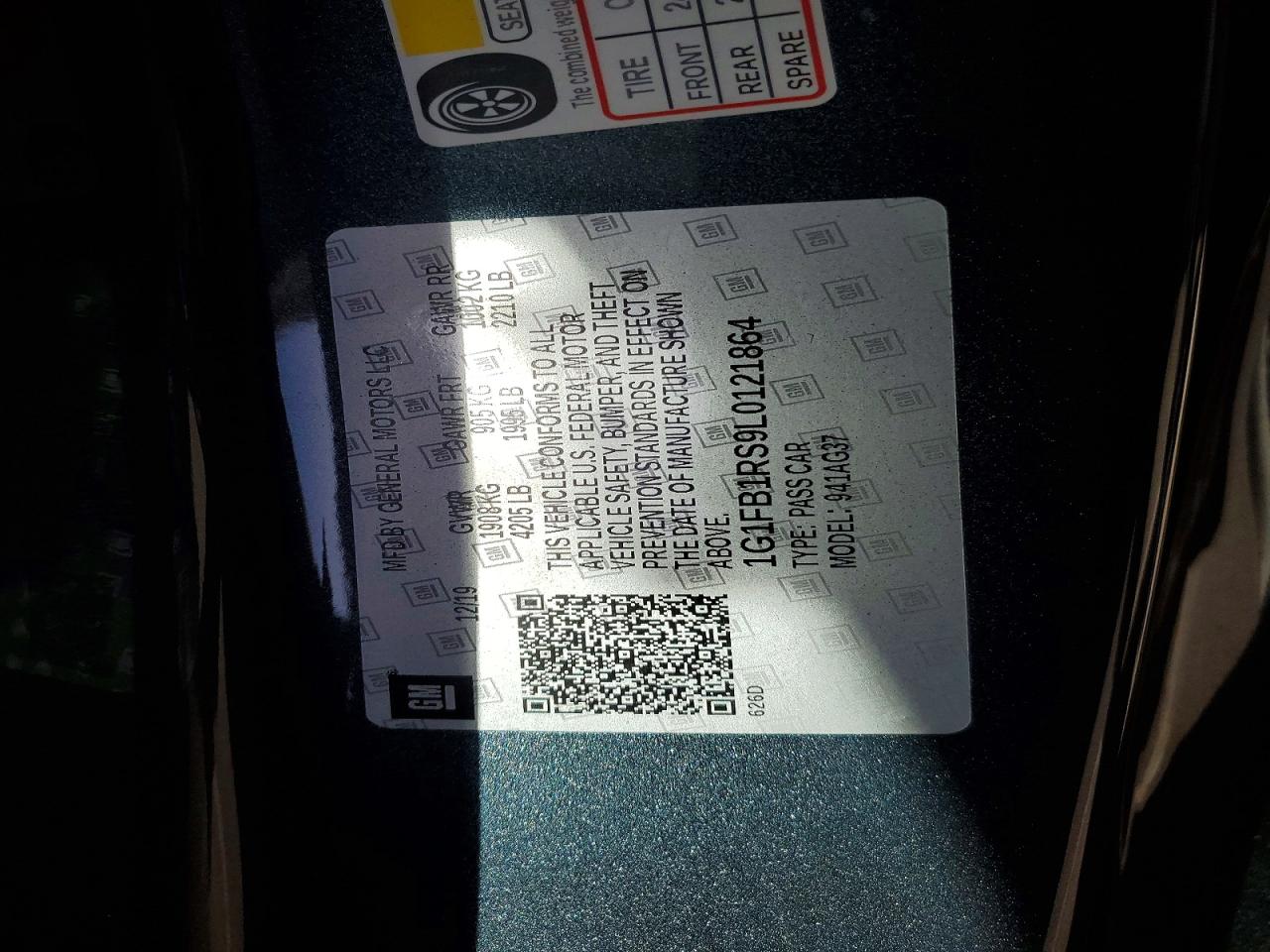 2020 Chevrolet Camaro VIN 1G1FB1RS9L0121864 photo 12