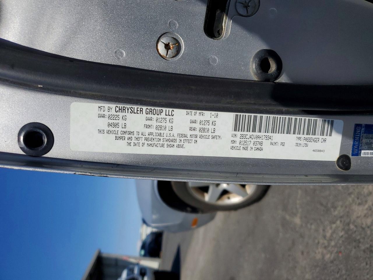 2010 DODGE Challenger VIN 2B3CJ4DV0AH179341 photo 12
