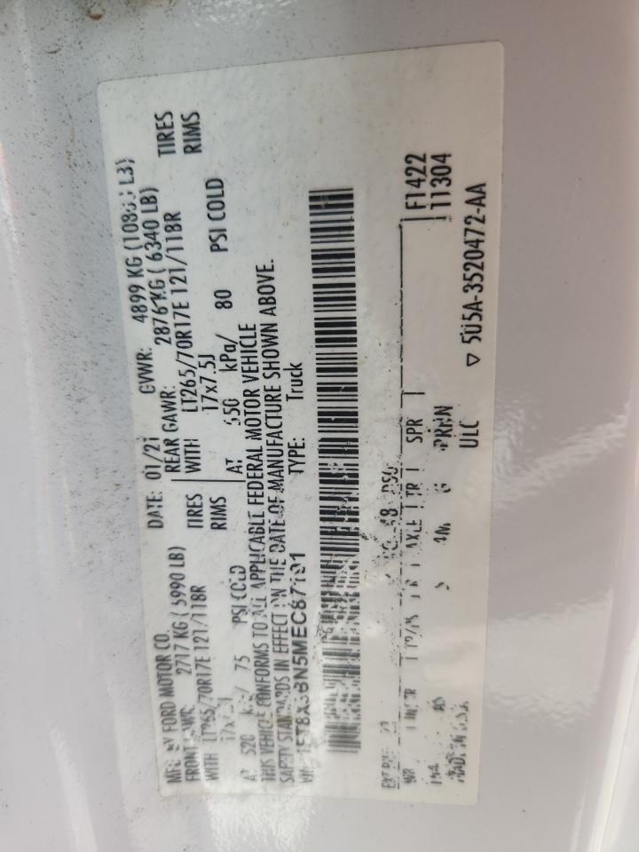 2021 Ford F350 VIN 1FT8X3BN5MEC87191 photo 12