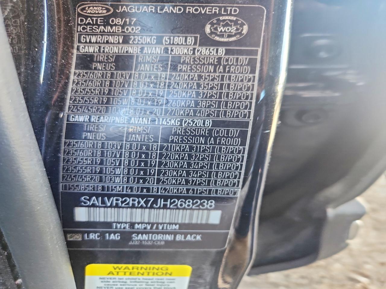 2018 LANDAU Rangerover VIN SALVR2RX7JH268238 photo 12