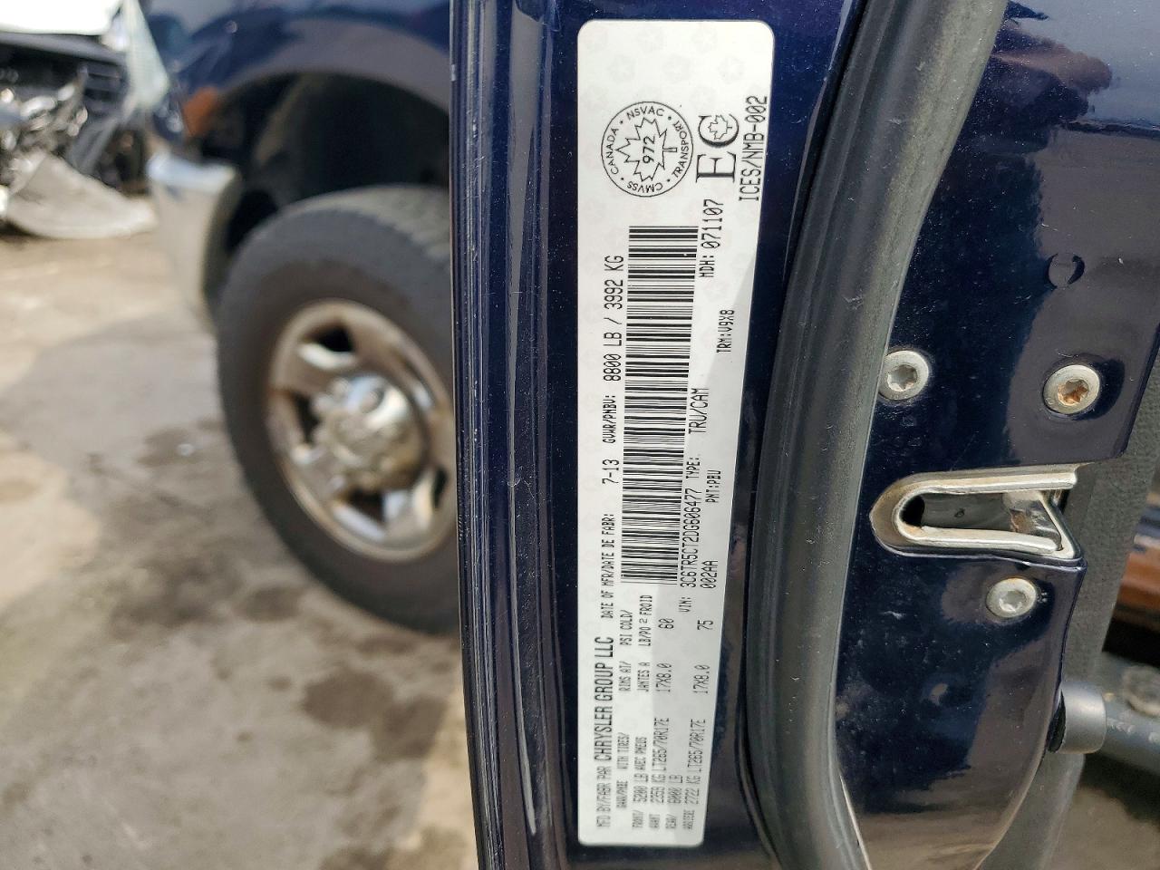 2013 Ram 2500 VIN 3C6TR5CT2DG606477 photo 12