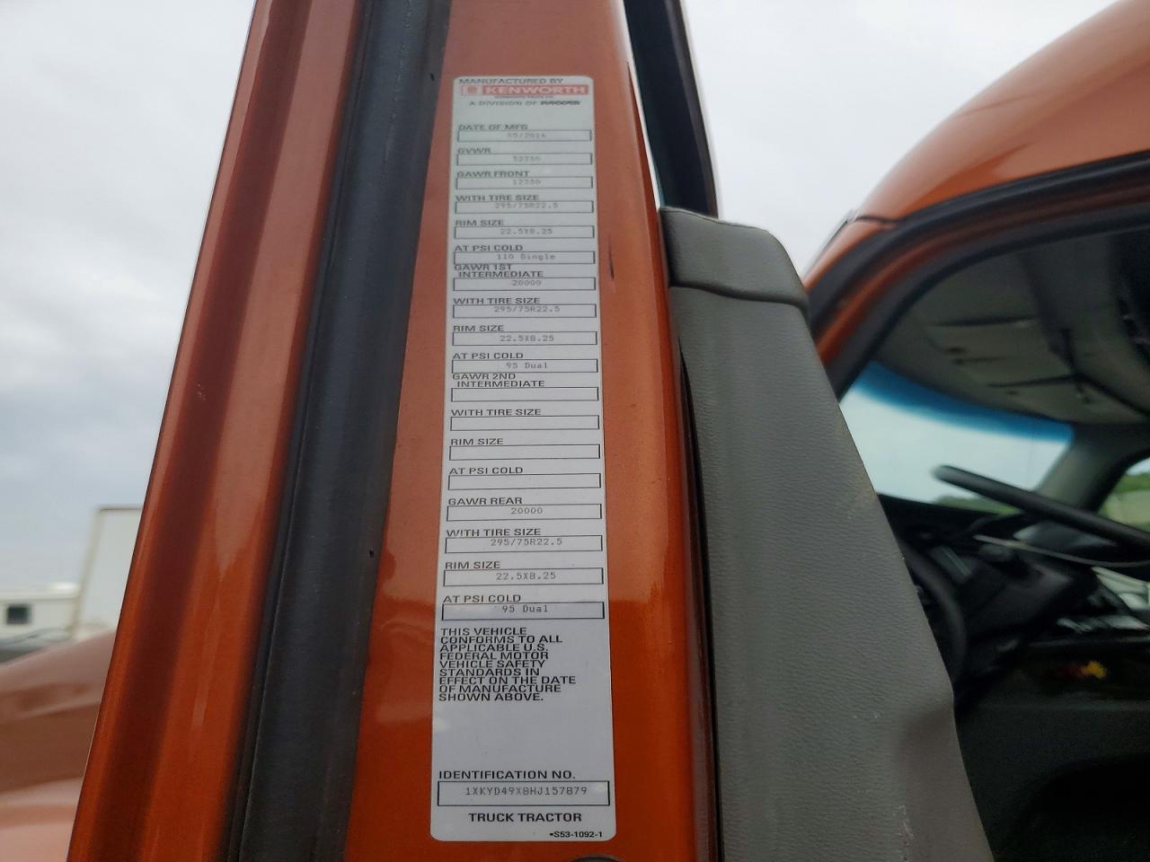 2017 KENWORTH T680 VIN 1XKYD49X8HJ157879 photo 10
