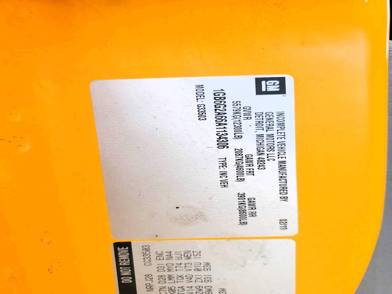 2010 THOMAS Express VIN 1GB6G2A66A1134306 photo 10