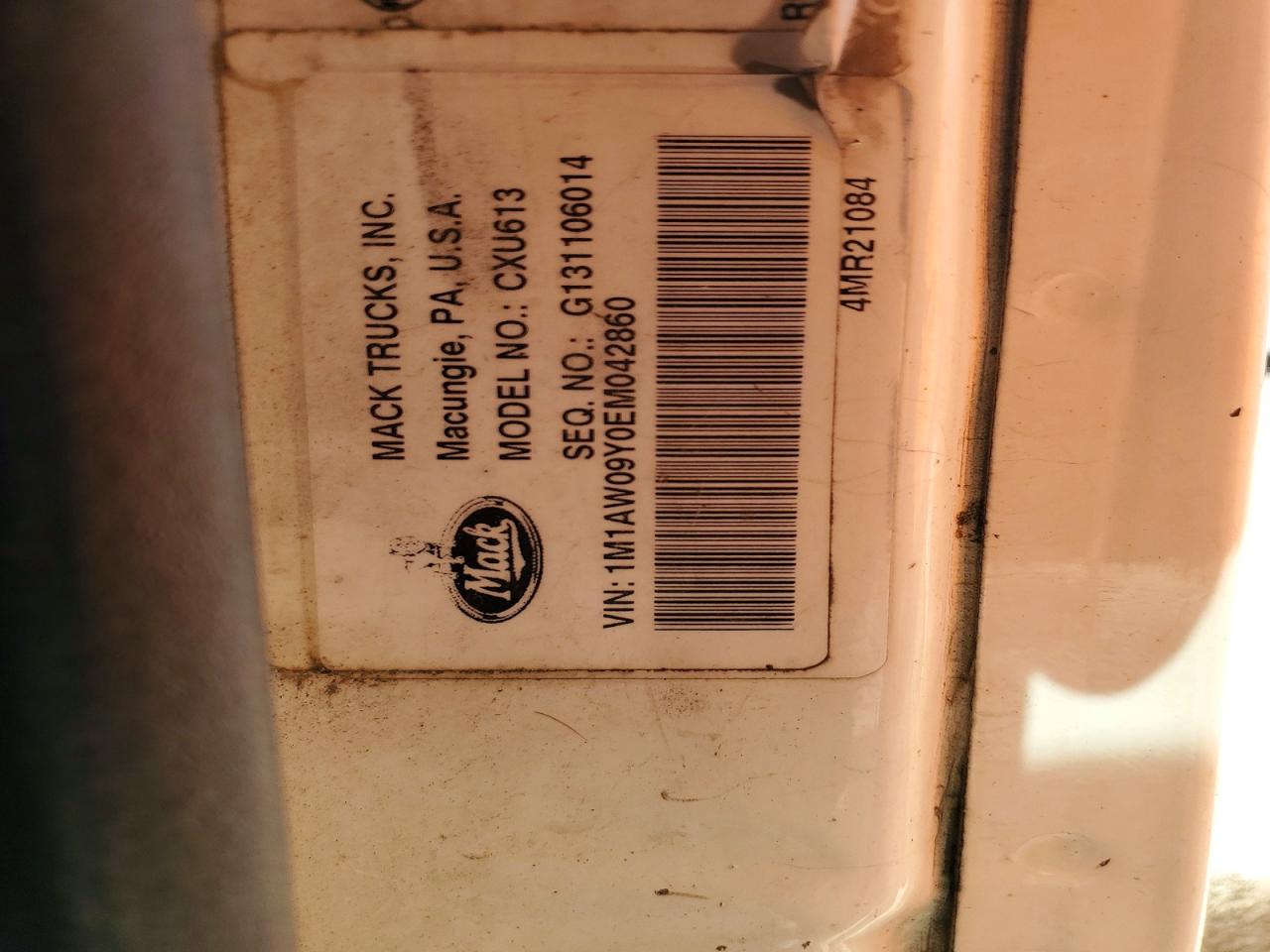 2014 MACK All other VIN 1M1AW09Y0EM042860 photo 10