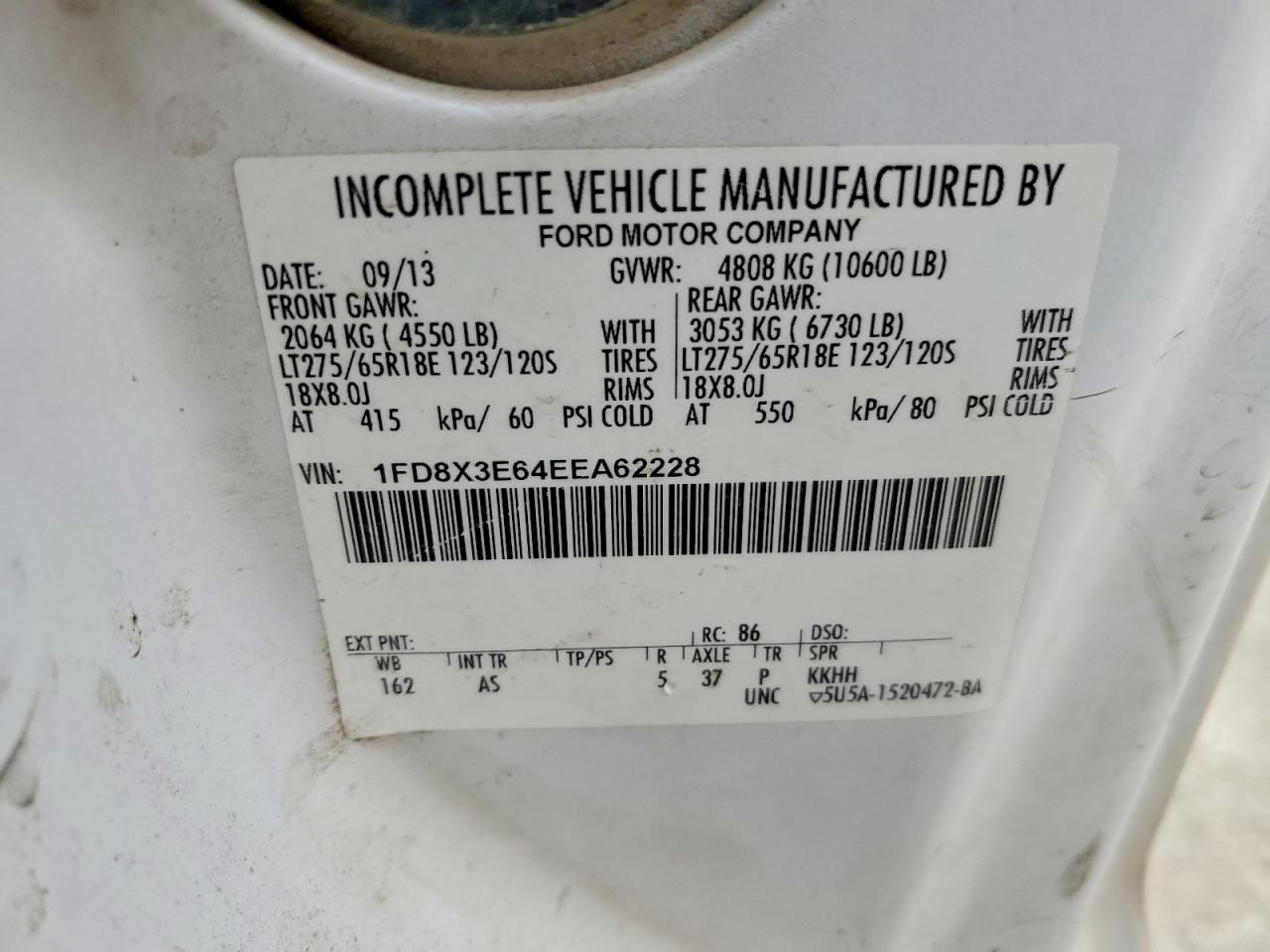 2014 Ford F350 VIN 1FD8X3E64EEA62228 photo 12