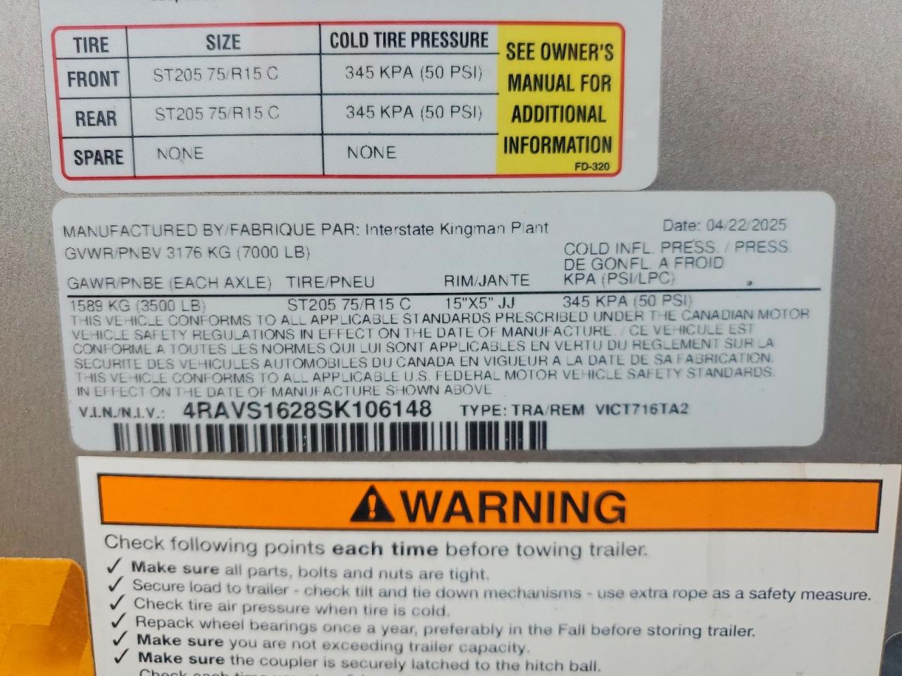 2025 INTERSTATE Unknown VIN 4RAVS1628SK106148 photo 10