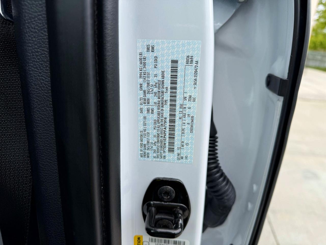 2023 Ford F150 VIN 1FTEW1EP6PFA77916 photo 10