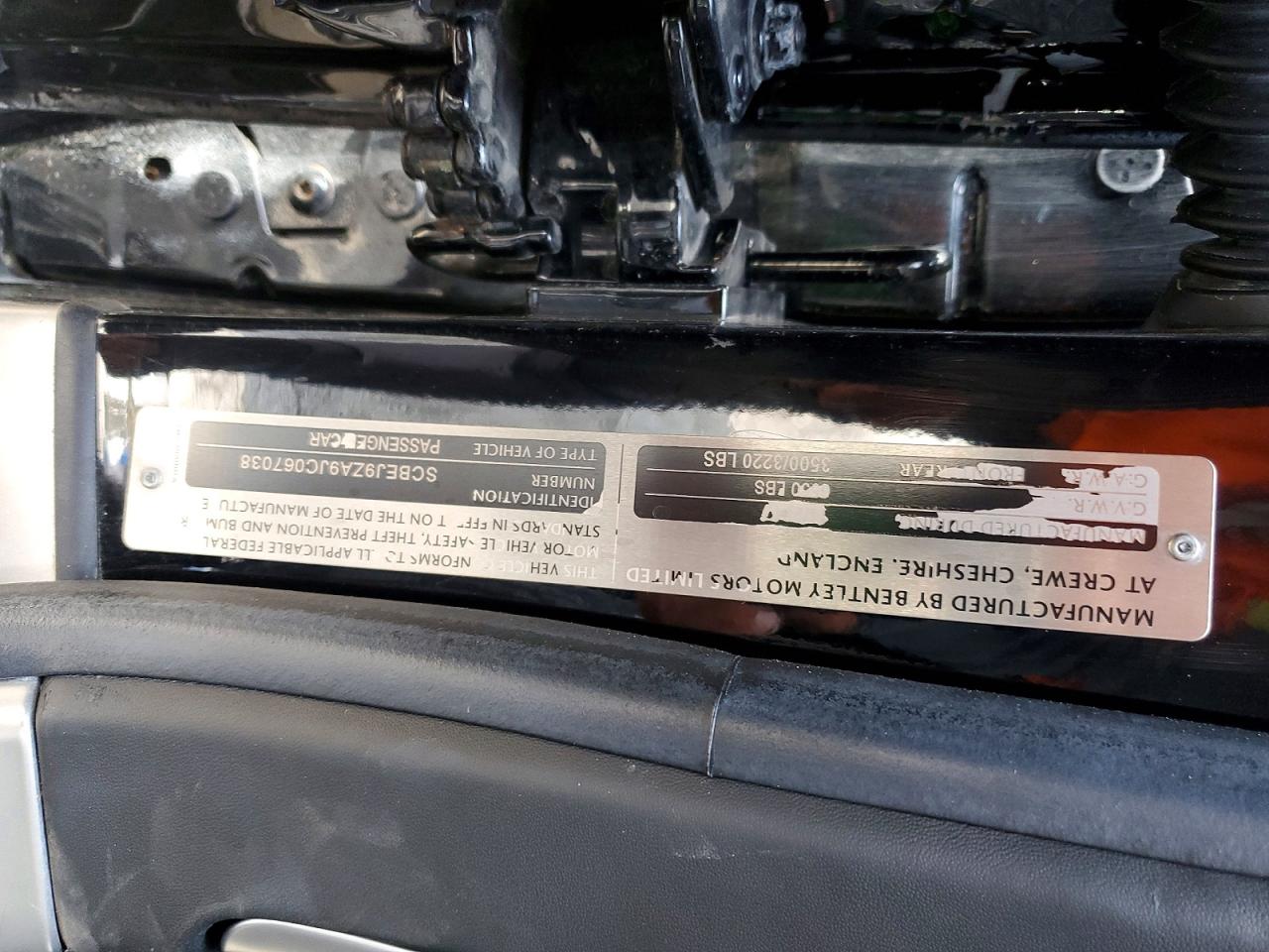 2018 BENTLY All other VIN SCBEJ9ZA9JC067038 photo 12