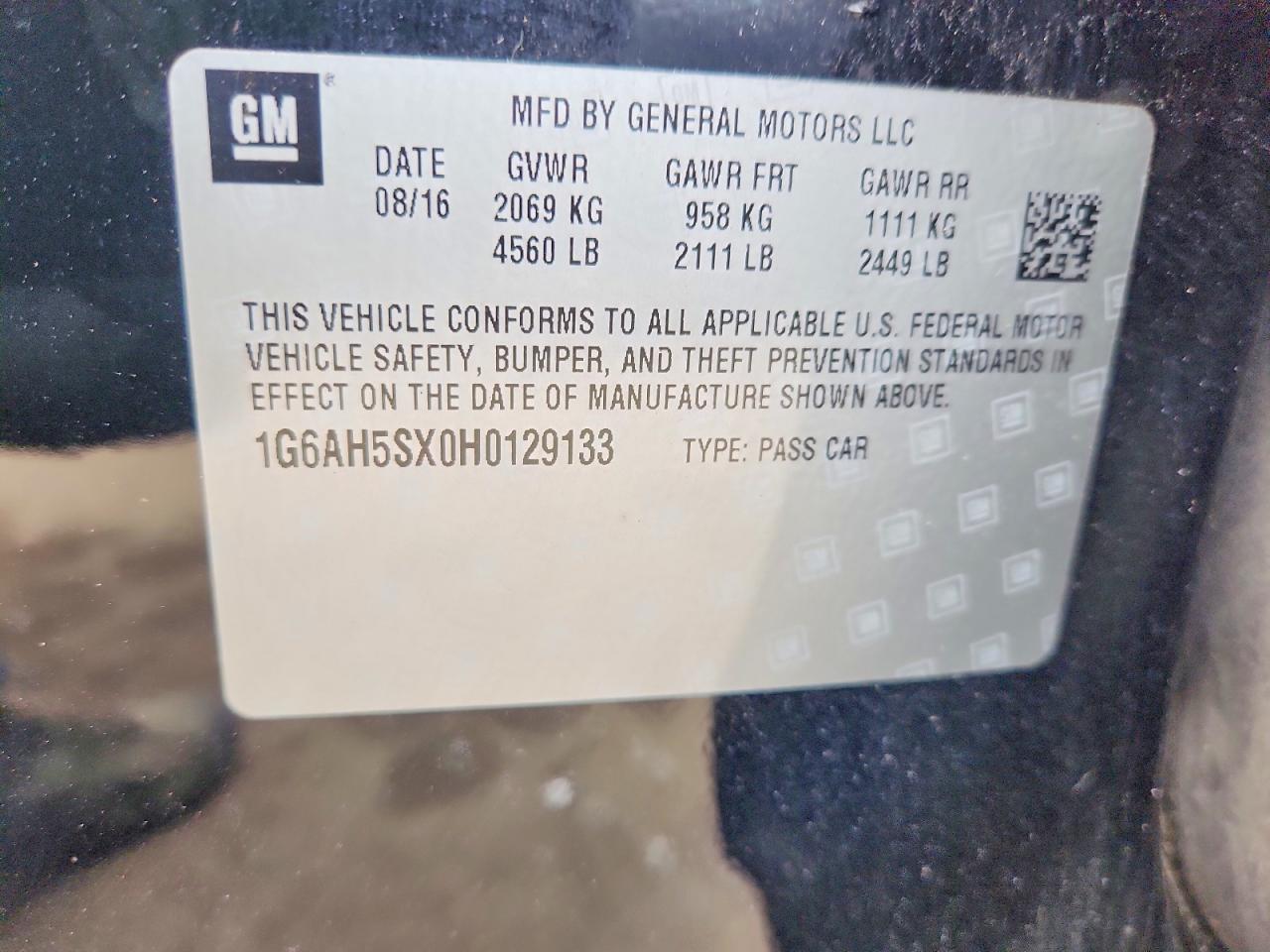 2017 Cadillac Ats VIN 1G6AH5SX0H0129133 photo 12