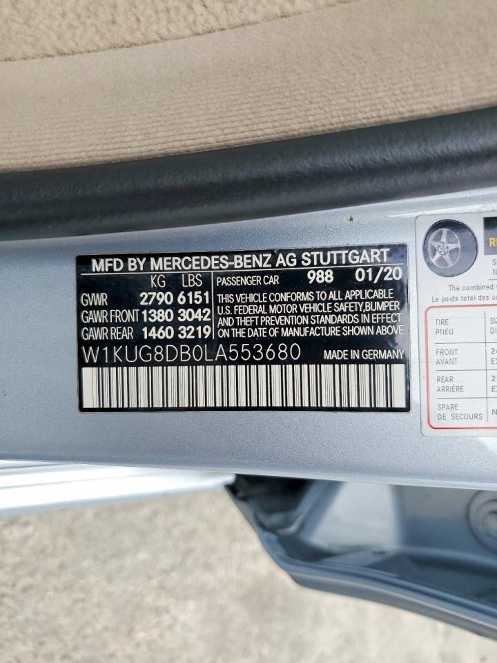 2020 Mercedes-Benz S class VIN W1KUG8DB0LA553680 photo 12