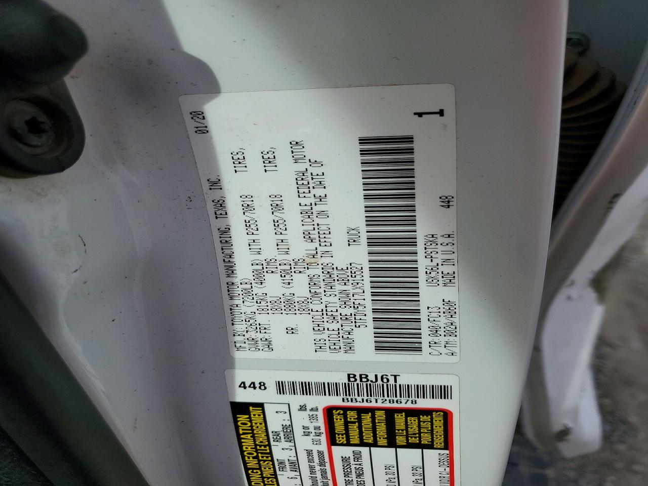 2020 TOYOTA Tundra VIN 5TFDY5F17LX915527 photo 12