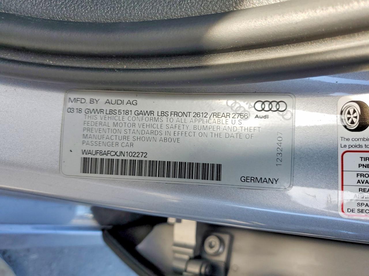 2018 Audi A6 VIN WAUF8AFCXJN102272 photo 12