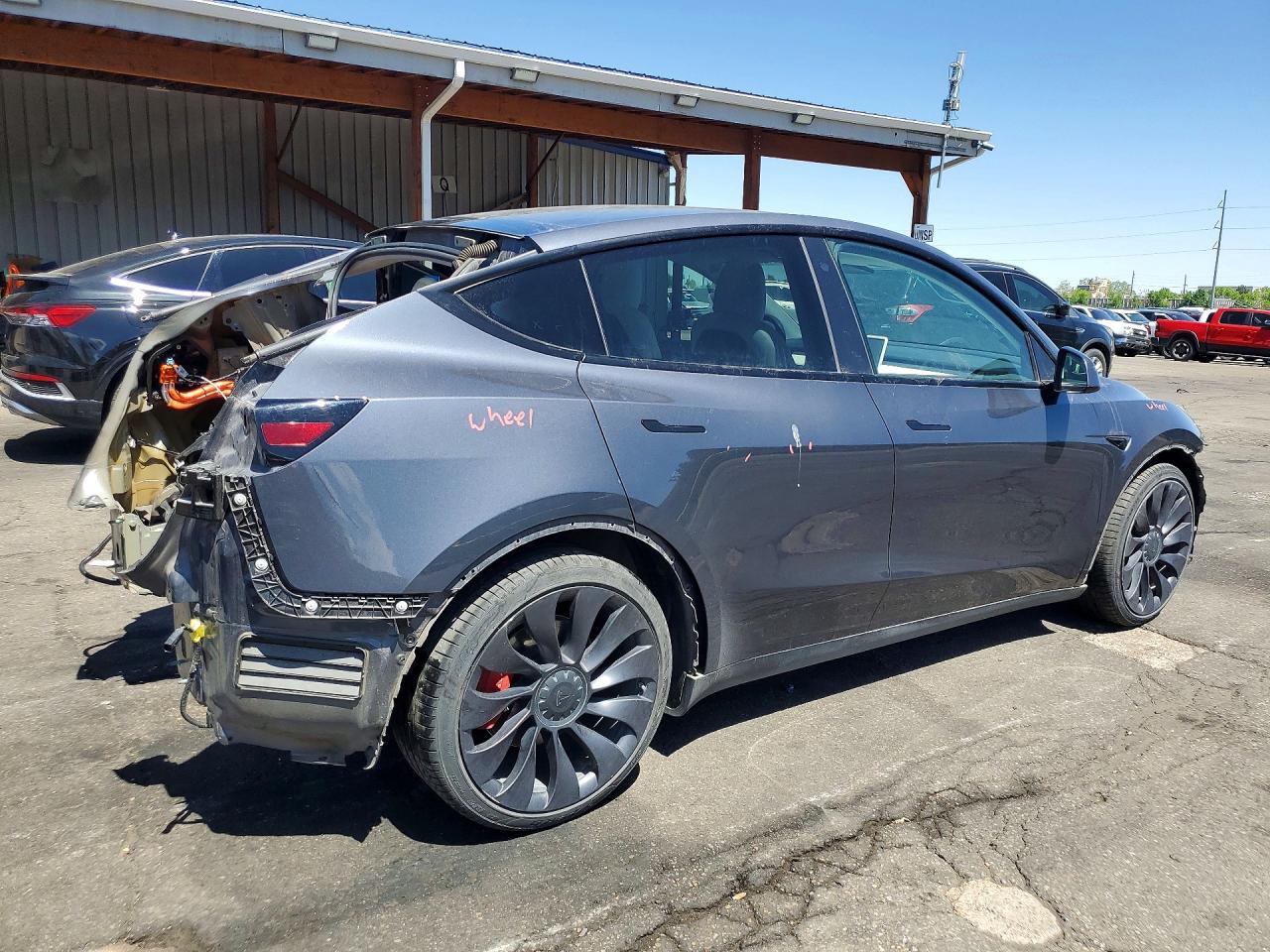 2021 Tesla Model y VIN 5YJYGDEF8MF250743 photo 3