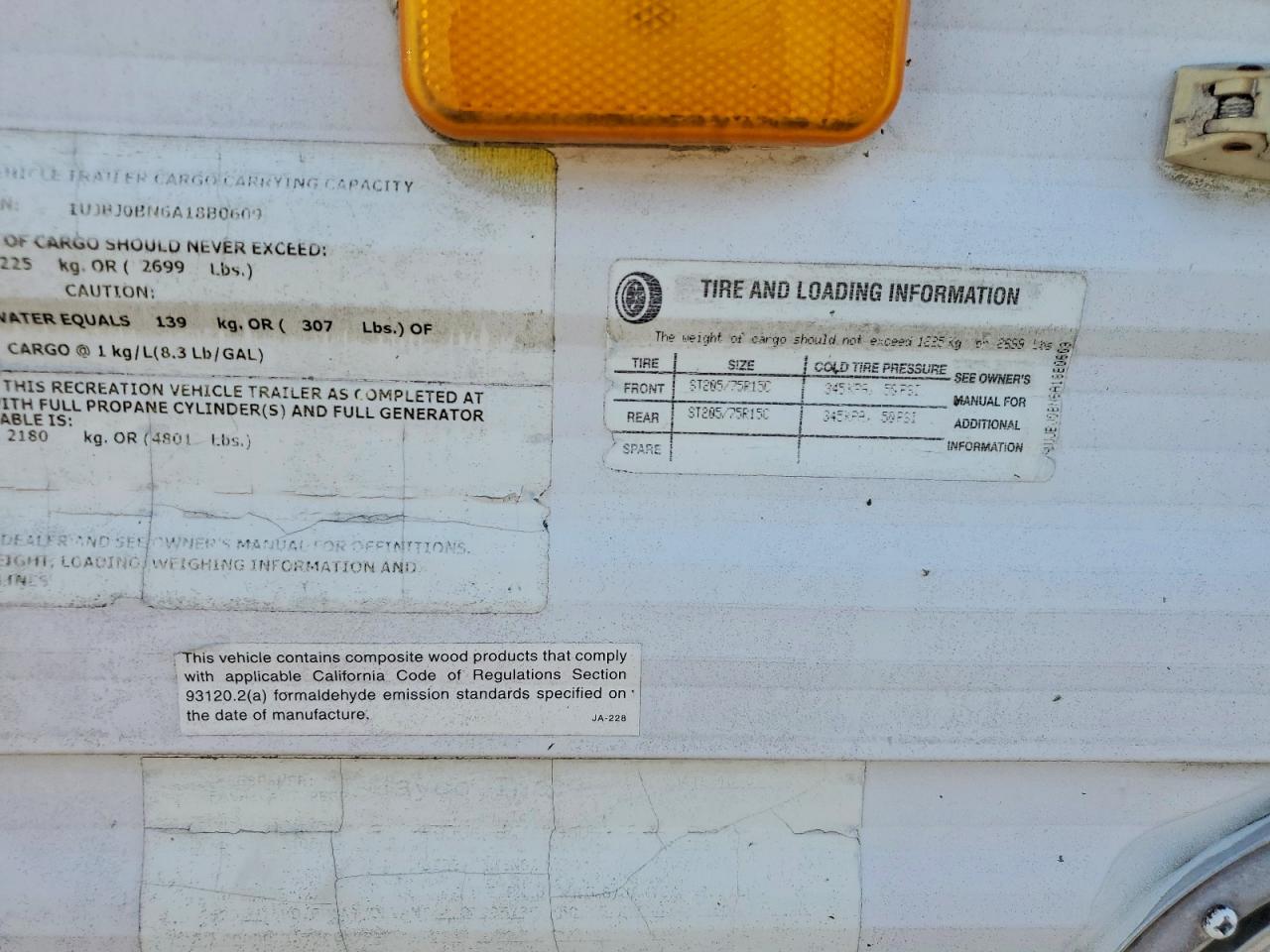 2010 JAYCO Recreation VIN 1UJBJ0BN6A18B0609 photo 10