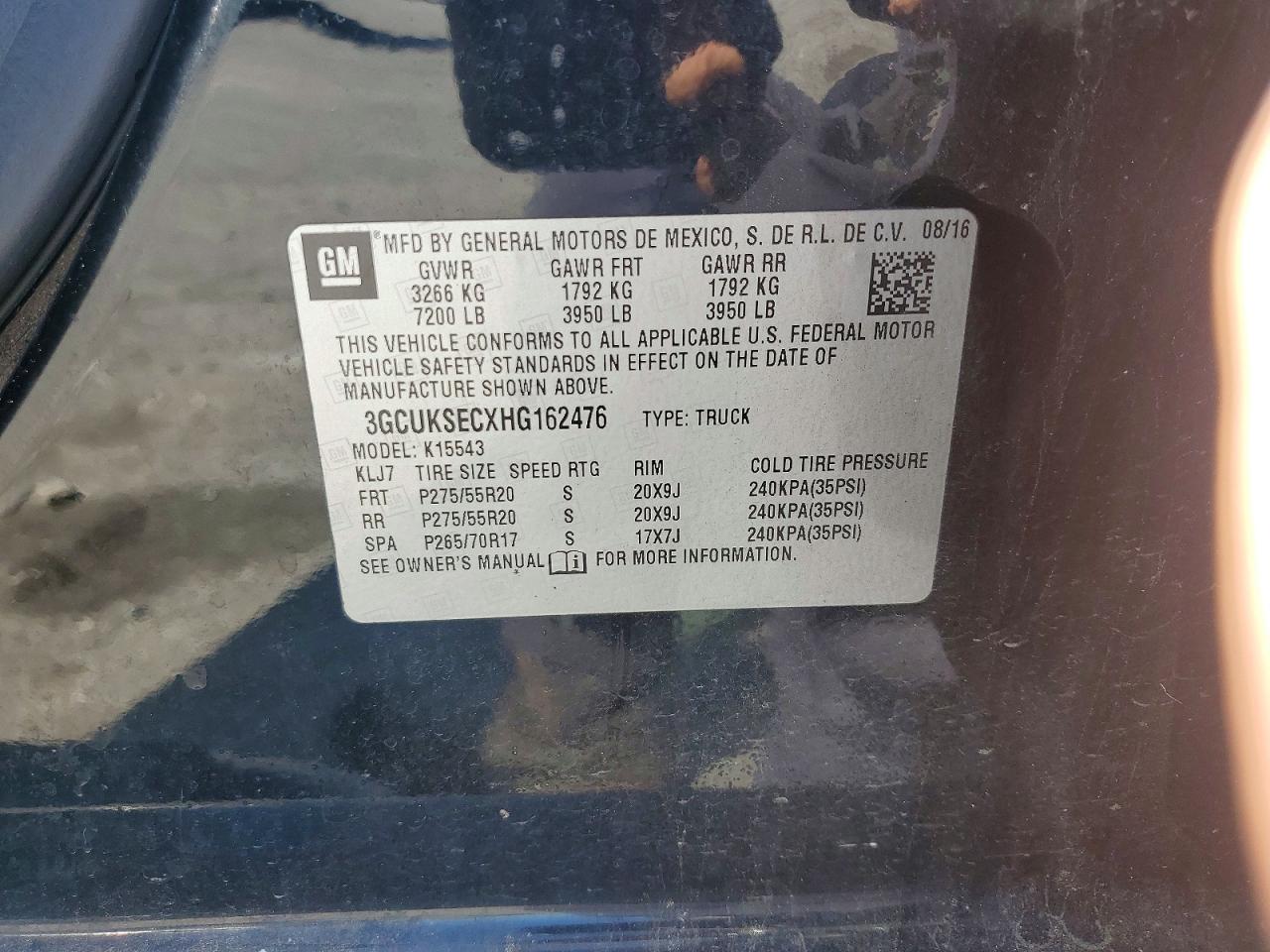 2017 Chevrolet Silverado VIN 3GCUKSECXHG162476 photo 12