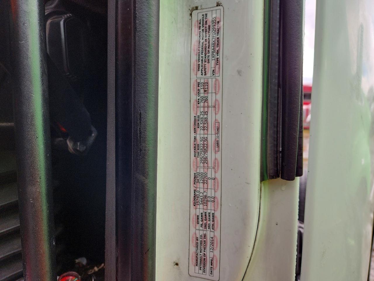 2015 PETERBILT All other VIN 1XPBA48X7FD299355 photo 10