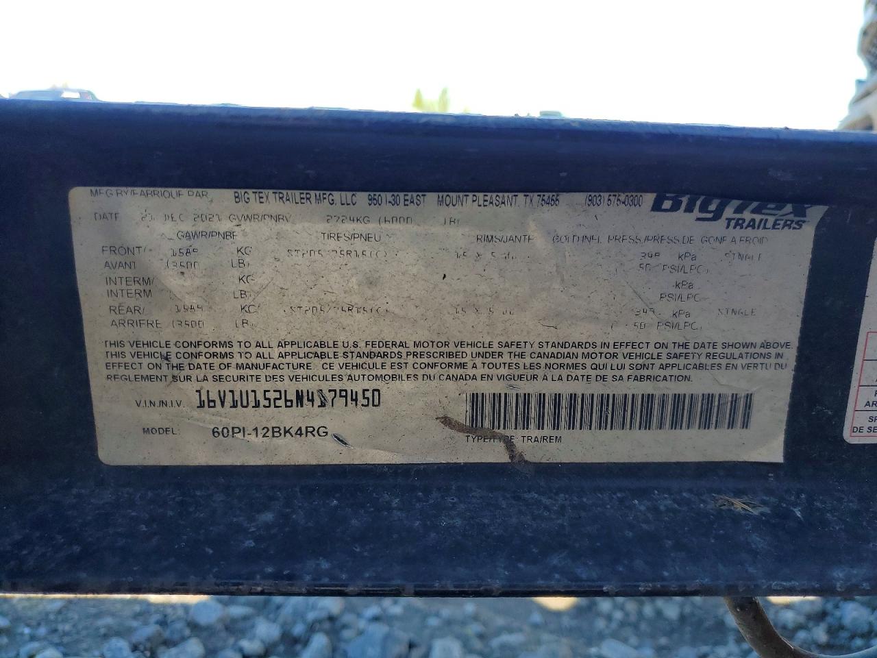 2022 BIG Bumper pul VIN 16V1U1526N4179450 photo 10