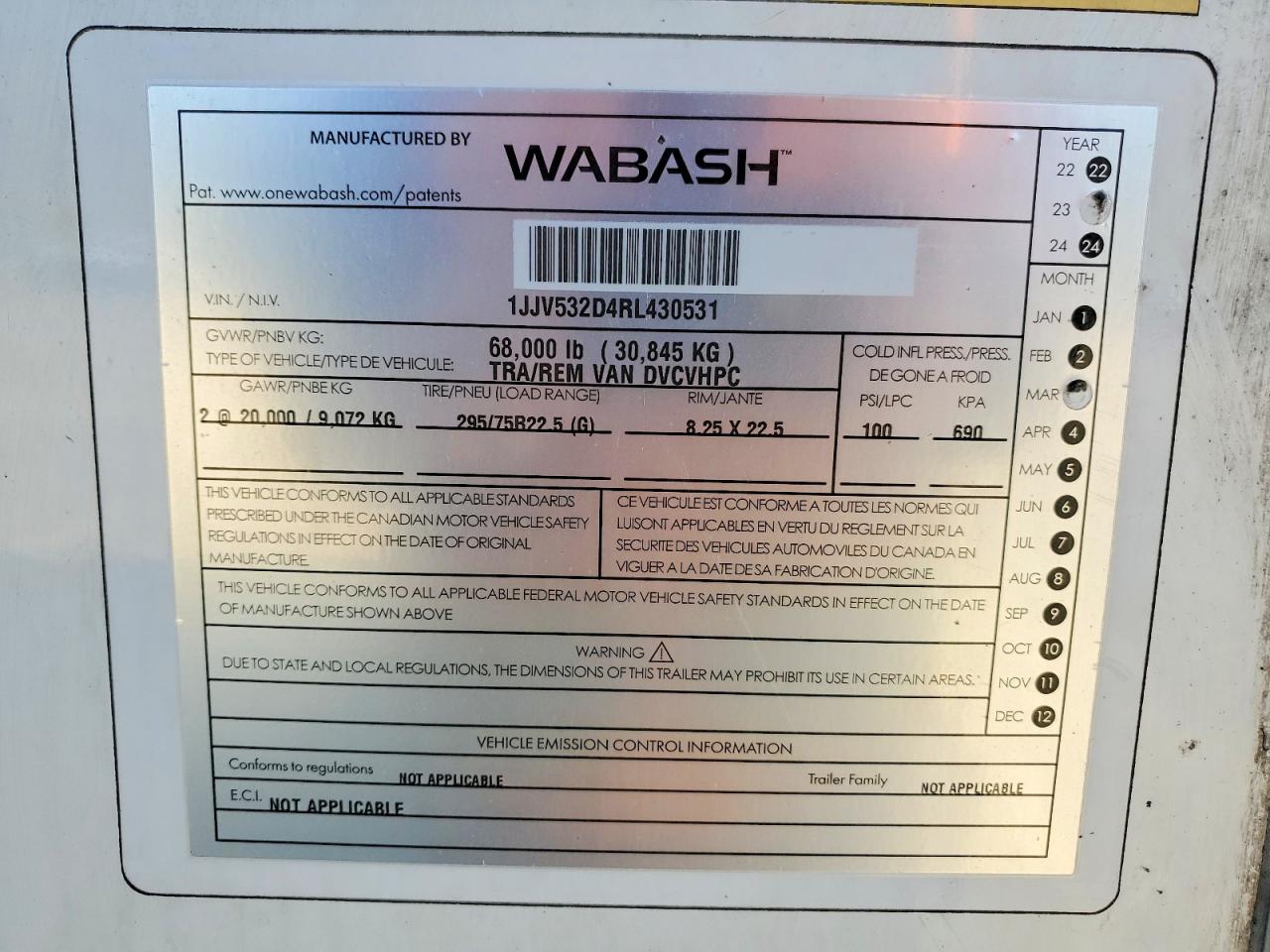 2024 WABASH Unknown VIN 1JJV532D4RL430531 photo 10