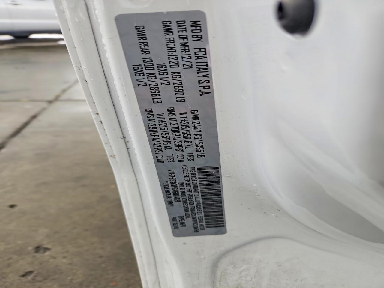 2022 Ram Promaster VIN ZFB636VP6N6W04881 photo 12