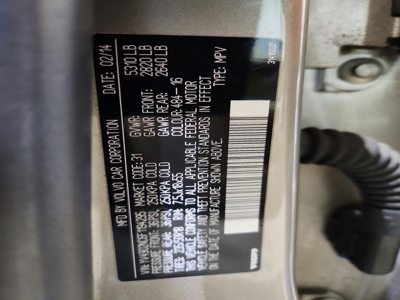 2015 Volvo Xc70 VIN YV4902NC6F1194295 photo 12