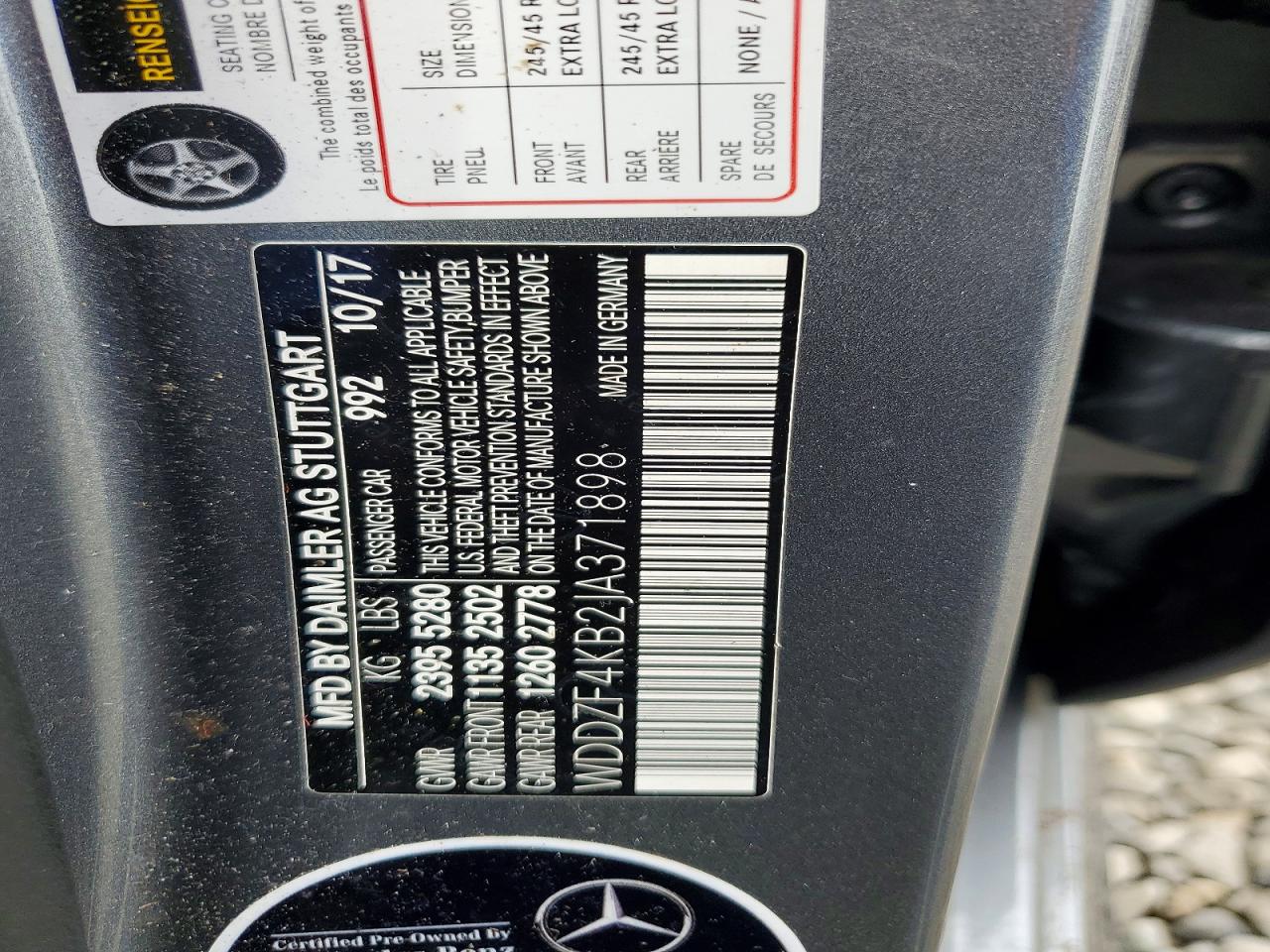 2018 Mercedes-Benz E-class VIN WDDZF4KB2JA371898 photo 12