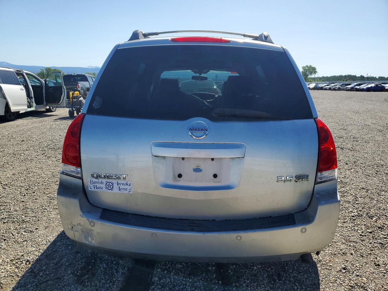 2004 Nissan Quest VIN 5N1BV28U44N347123 photo 6