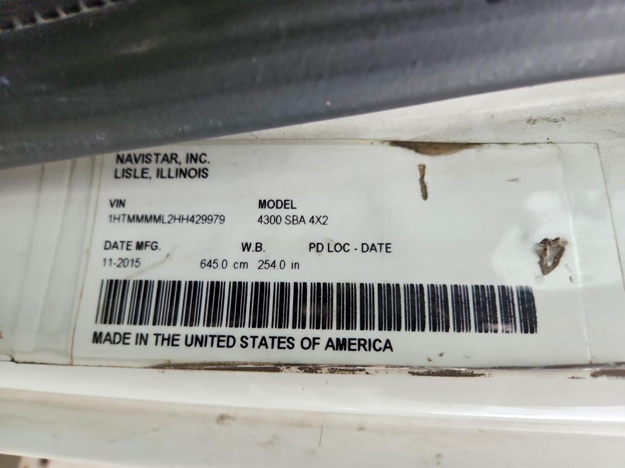 2017 International 4000 serie VIN 1HTMMMML2HH429979 photo 10