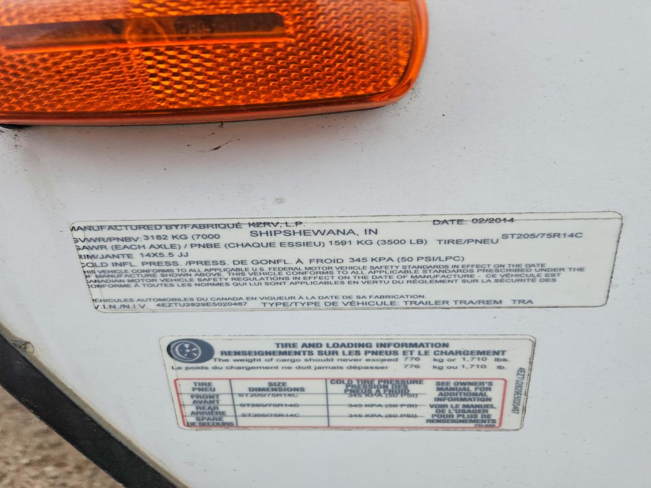 2014 KZ RV SPORTSMEN CAMPER VIN 4EZTU2829E5020467 photo 10