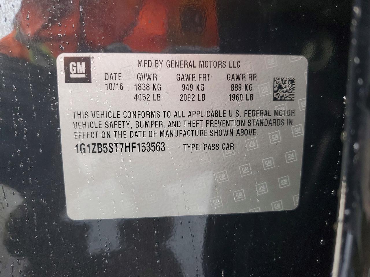 2017 Chevrolet Malibu VIN 1G1ZB5ST7HF153563 photo 12